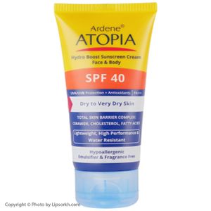 کرم ضد آفتاب آردن اتوپیا SPF40 مناسب پوست خشک حجم 50 میلی لیتر لیپ سرخ