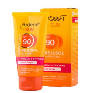 کرم ضد آفتاب رنگی و ضد چروک آردن سان SPF90 مدل Rejusol مناسب پوست معمولی و حساس حجم 50 میلی لیتر لیپ سرخ