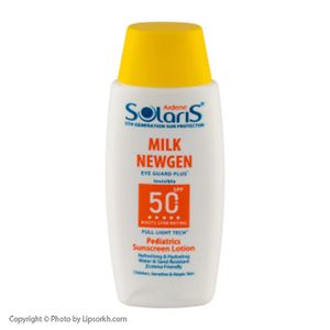 لوسیون ضد آفتاب کودک آردن مدل Milk Newgen با +SPF50 حجم 100 میلی لیتر لیپ سرخ